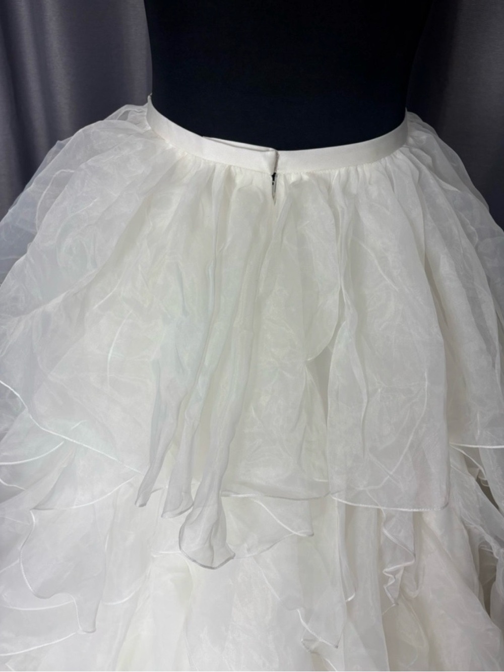 Alfred Angelo White Layered Organza Ruffle Ball Skirt - Picture 5 of 8